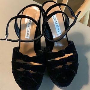Aquazzura black chunky heel